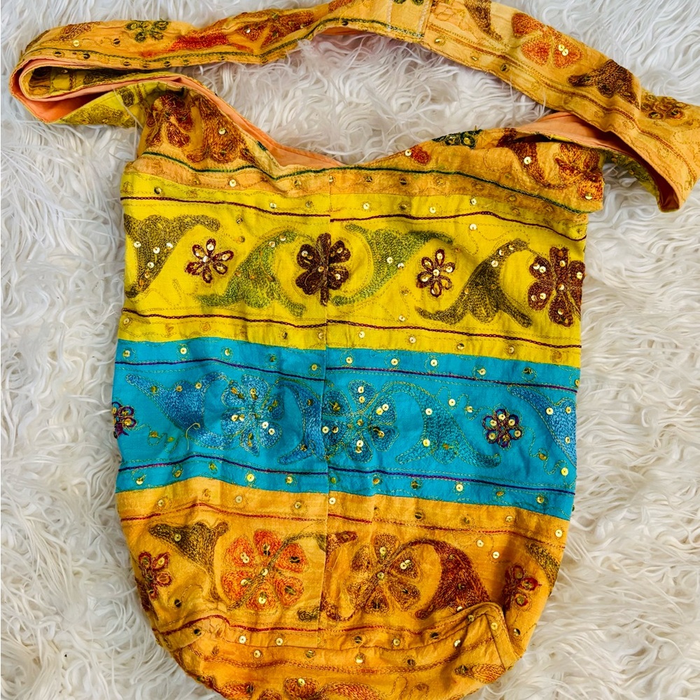 Colorful Sequin + Embroidered Bag